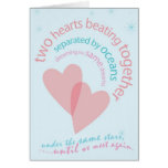 Separated by oceans greeting card