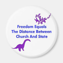 Separation of Church and State Fridge Magnet