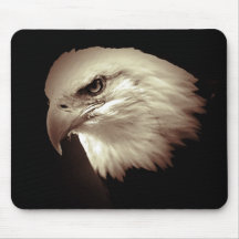 Sepia Colour Bald Eagle Mousepad