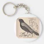 Sepia Crow Key Chains