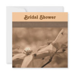 Sepia Dogwood Wedding Bridal Shower Invitation