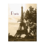 Sepia Eiffel Tower--Paris postcards