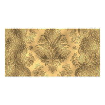 Sepia Faded Vintage Floral Picture Card