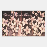 Sepia Flowers Lace Stickers
