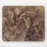 sepia frilly peony mousepad