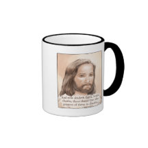 Sepia Jesus Art Bible Quote - 1 Corinthians 13:13 Coffee Mug