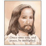 Sepia Jesus Art Bible Quote - 1 Peter 1:2 photo sculptures