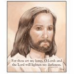 Sepia Jesus Art Bible Quote - 2 Samuel 22:29 photo sculptures