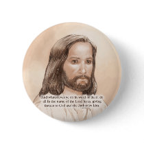 Sepia Jesus Art Bible Quote - Colossians 3:17 Button
