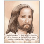 Sepia Jesus Art Bible Quote - Colossians 3:17 photo sculptures