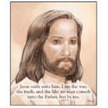 Sepia Jesus Art Bible Quote - John 14:6 photo sculptures