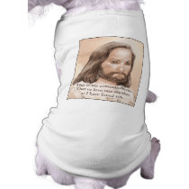 Sepia Jesus Art Bible Quote - John 15:12 Dog Clothes