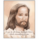 Sepia Jesus Art Bible Quote - Philippians 4:13 photo sculptures