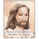 Sepia Jesus Art Bible Quote - Philippians 4:4 photo sculptures