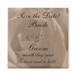 Sepia Rose Save the Date! magnets
