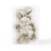 Sepia Roses Greeting Card