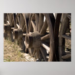 Sepia Wagon Wheels Print