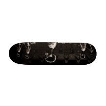 Sepia X-Ray Skeletons Midnight Stroll Skate Board Deck