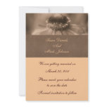 Sepia Zinnia Floral Wedding Save The Date invitations