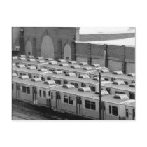 Septa Transit M-3 Market Frankford Blue Line Cars Postcard