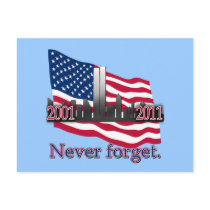 September 11 10 Year Anniversary Tshirt Post Cards