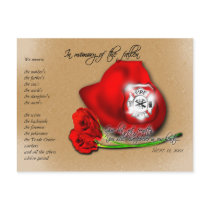 September 11 9/11 Commemorative Memorial Postcard