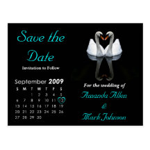 September 2009 Save the Date, Wedding Announcement Postcard