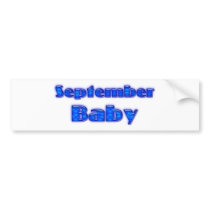 September Baby Bumper Sticker