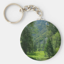 Sequoia Parks Meadows Rivers Streams Trees Green Key Chain