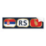 Serbia Flag Map Code Bumper Sticker