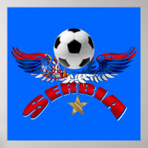 Serbia Soccer Poster