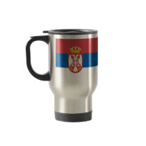 Serbian Flag Travel Mug