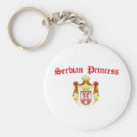 Serbian Princess (with Serbia Coat of Arms) Keychain
