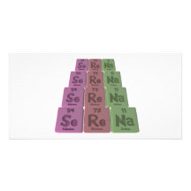 Serena as Selenium Rhenium Sodium Custom Photo Card