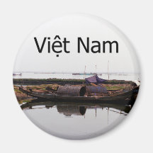 'Serene fishing village' Fridge Magnet