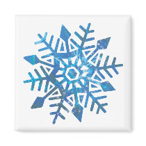 Serene Snowflake Magnets