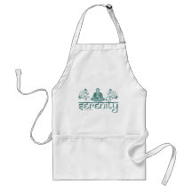 serenity meditation green aprons