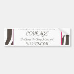 Serenity Poem with Zebra Print Animal Border Trim Bumper Sticker