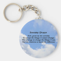 Serenity Prayer Blue Sky Keychain