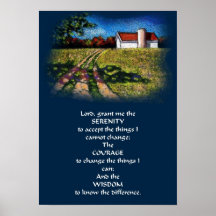 SERENITY PRAYER/ COUNTRY LANE POSTER