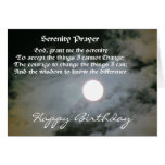 Serenity Prayer Full Moon Birthday Card