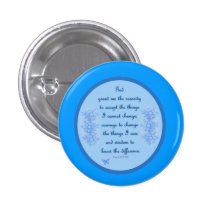 Serenity Prayer In Blue Button