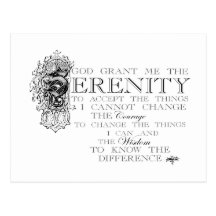 Serenity Prayer Post Cards