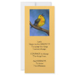 SERENITY PRAYER: Warbler in Oil Pastel: Bird rack cards