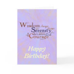 Serenity Prayer Wordle on abstract
