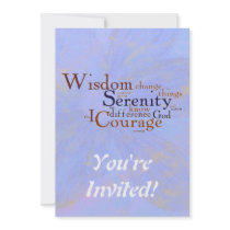 Serenity Prayer Wordle on abstract
