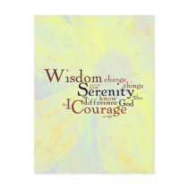 Serenity Prayer Wordle on abstract