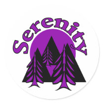 Serenity Round Stickers