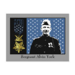 Sergeant Alvin York - Medal of Honour Winner postcards