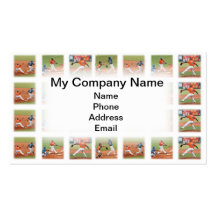 Series of Baseball Game Images Business Card Template